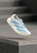 adidas Performance ADIZERO EVO SL WOVEN M - Trainers - footwear white/clear blue/matte gold-coloured