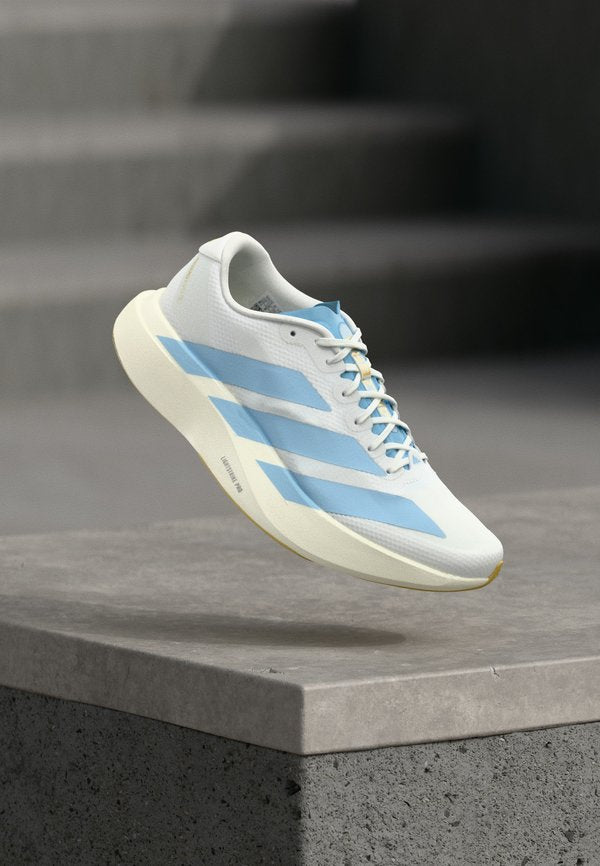 adidas Performance ADIZERO EVO SL WOVEN M - Trainers - footwear white/clear blue/matte gold-coloured