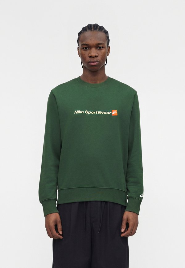 Nike Sportswear CLUB CREW PLAY - Sweatshirt - fir/white