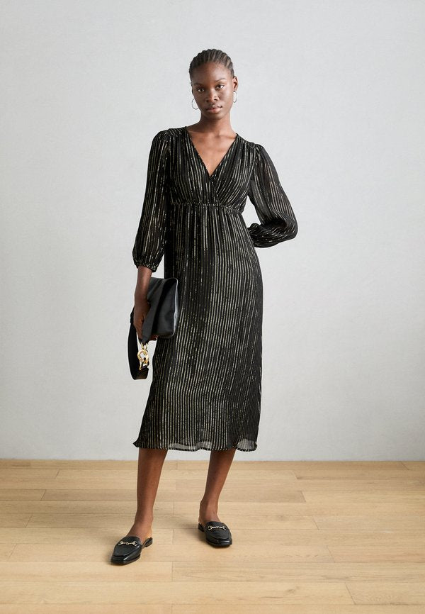 Scotch & Soda MIDI DRESS WITH PUFF SLEEVE
