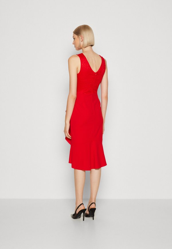 WAL G. SALLY WRAP MIDI DRESS
