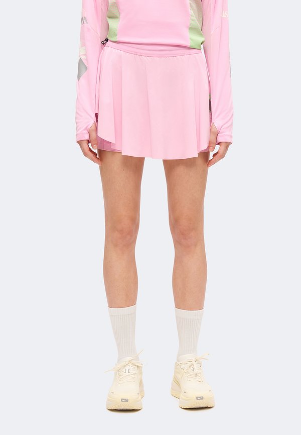 Nike Performance SWIFT SKORT - Sports skirt - pink rise/black/illusion green
