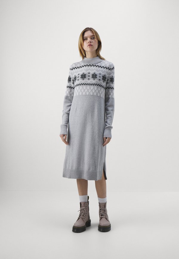 VILA VIRIL CREW NECK MIDI DRESS