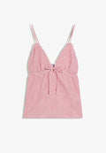 Bershka RUFFLE STRAP TOP - Top - red