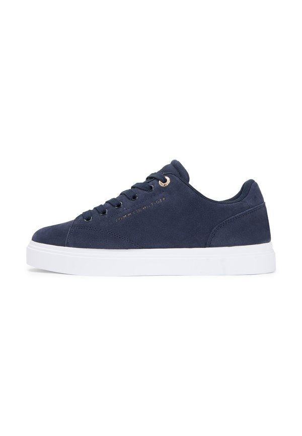 Tommy Hilfiger SUEDE METALLIC LOGO CUPSOLE TRAINERS