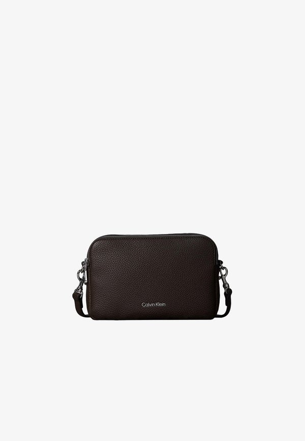 Calvin Klein WEBBING CAMERA BAG - Cross body bag - dark brown
