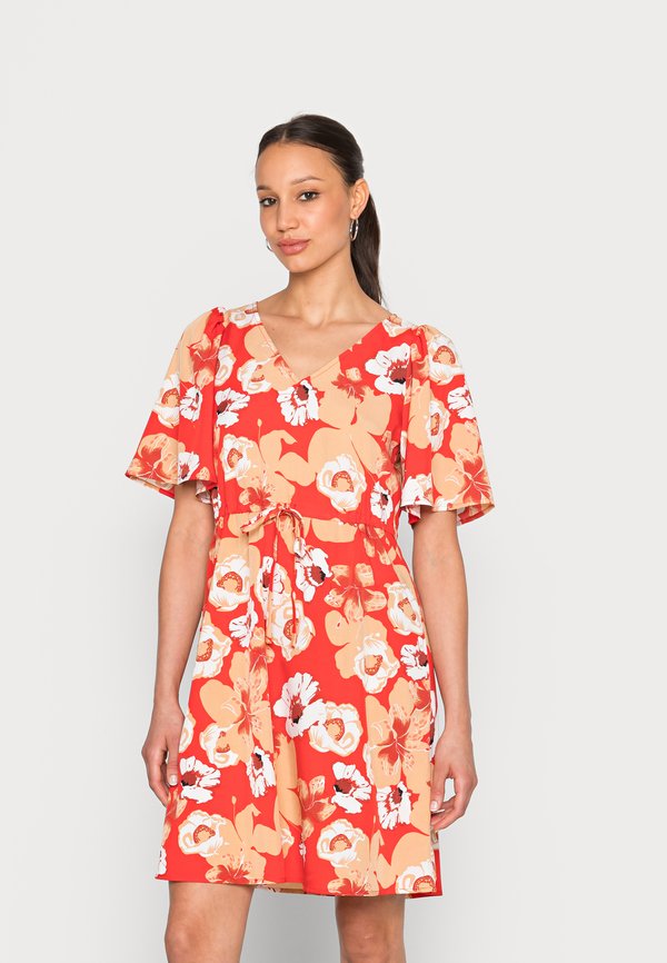 VILA VISILLE V NECK BELT DRESS