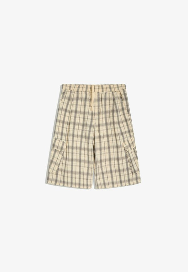 Bershka ELASTICATED WAISTBAND - CARGO SHORTS - Shorts - sand