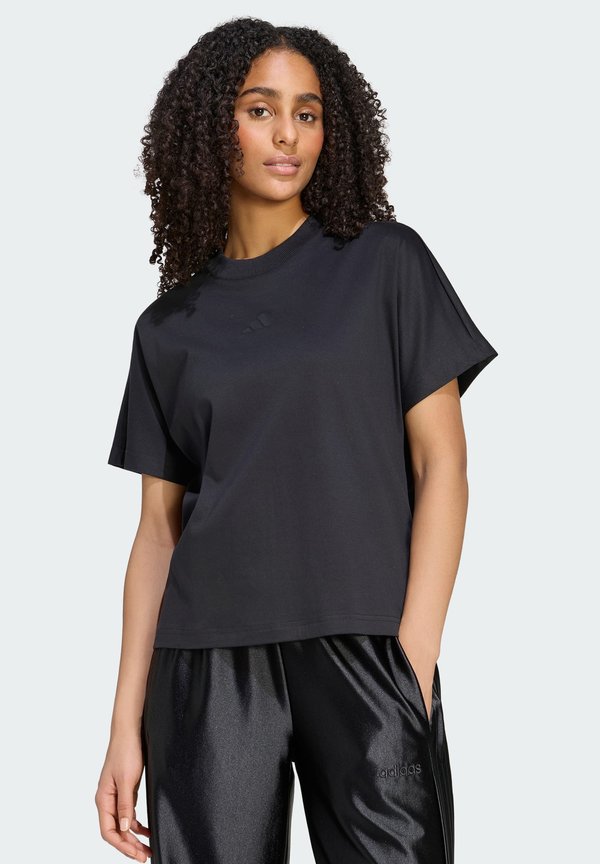 adidas Sportswear SOFT LUX LOOSE TEE - Basic T-shirt - black