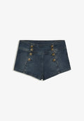 Bershka Denim shorts - blue denim