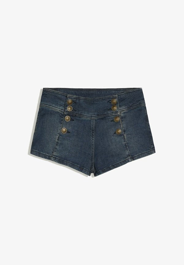 Bershka Denim shorts - blue denim