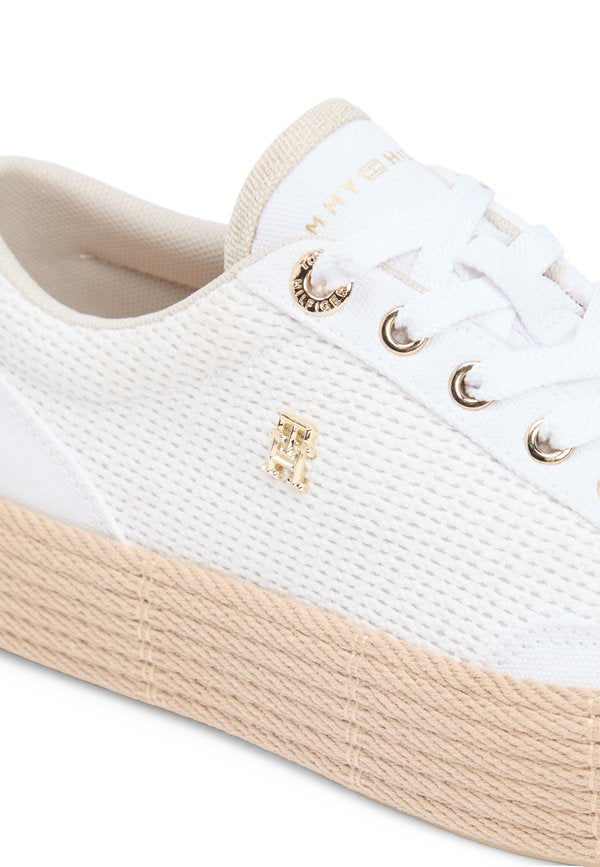 Tommy Hilfiger TH MONOGRAM CANVAS ROPE PLATFORM TRAINERS