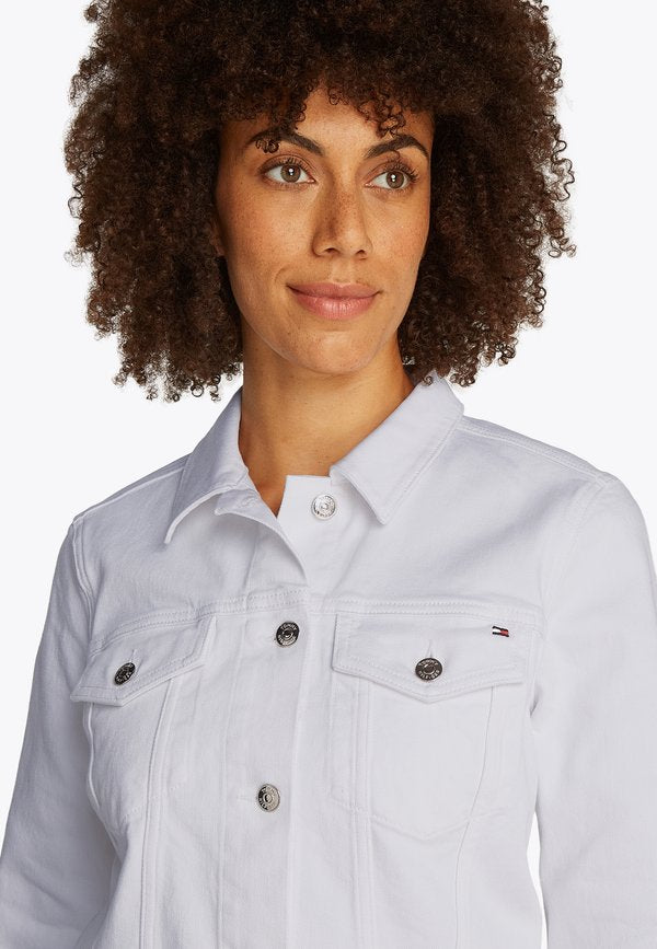 Tommy Hilfiger SLIM WHITE DENIM TRUCKER JACKET