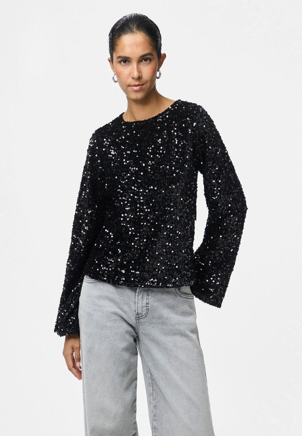 Pieces Long sleeved PCKAM SEQUINS BOW