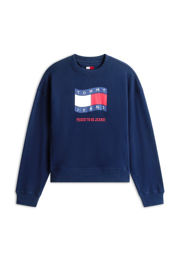 Tommy Jeans WAVY FLAG SUEDED TERRY BOXY SWEATSHIRT