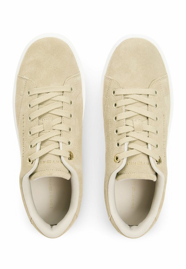 Tommy Hilfiger SUEDE METALLIC LOGO CUPSOLE TRAINERS