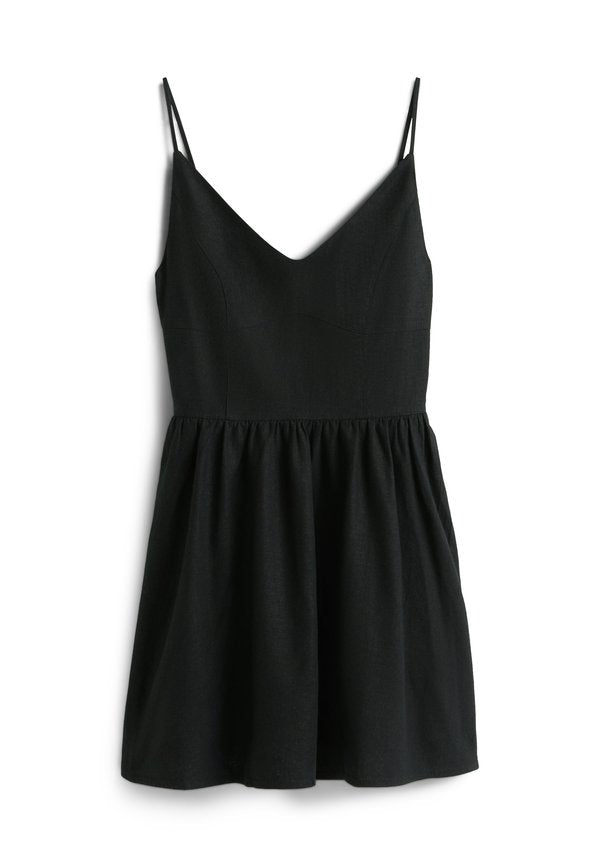 Tommy Jeans EXTRA SLIM LINEN BLEND MINI SKATER DRESS