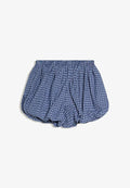 Bershka PRINTED BALLOON - Mini skirt - blue