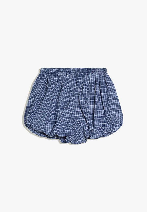 Bershka PRINTED BALLOON - Mini skirt - blue