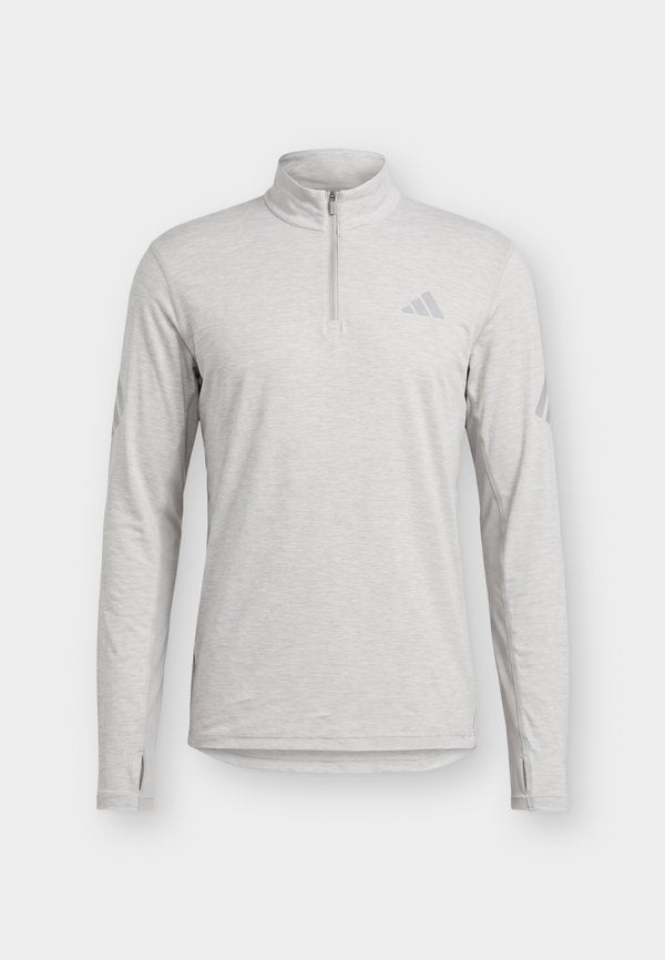 adidas Performance ADI365 ZIP - Long sleeved top - medium grey heather