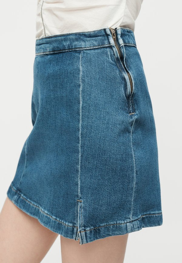 Pieces Mini PCSILKE HW SLIT DENIM