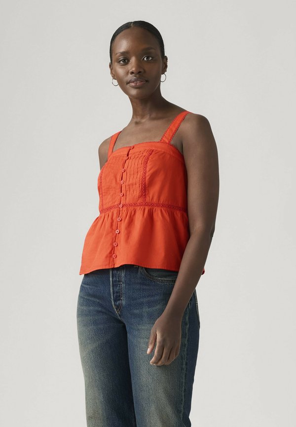 Levi's® MIMI SL BLOUSE CLOUD DANCER SMALLER FLOR. - Blouse - cloud dancer smaller - reds