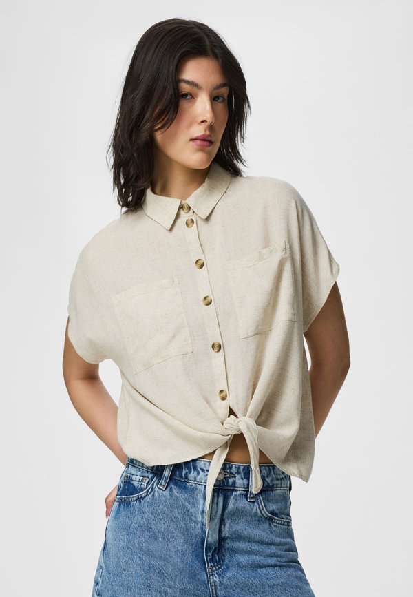 Pieces Short sleeved PCPIA LINEN BLEND