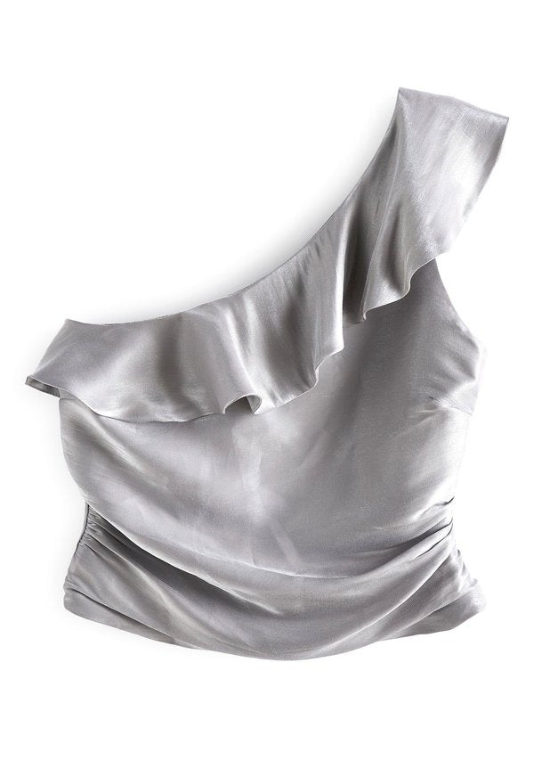 Next RUFFLE DETAIL ONE SHOULDER