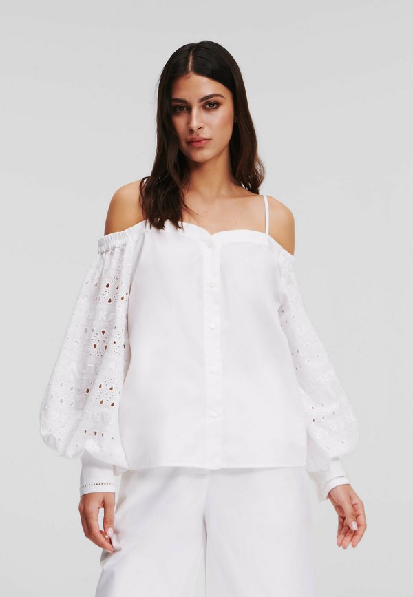 KARL LAGERFELD OFF SHOULDER EMBROIDERY
