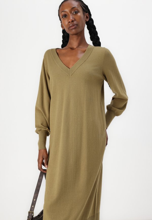 VILA VIAMANDA LONG V NECK DRESS