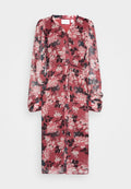 VILA VIFALIA V-NECK  MIDI DRESS