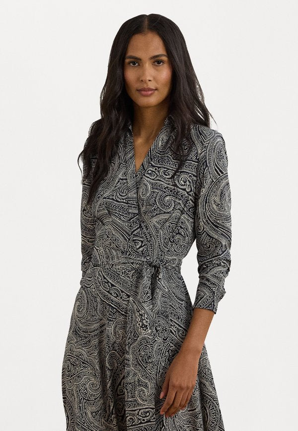 Lauren Ralph Lauren PAISLEY CREPE MIDI DRESS
