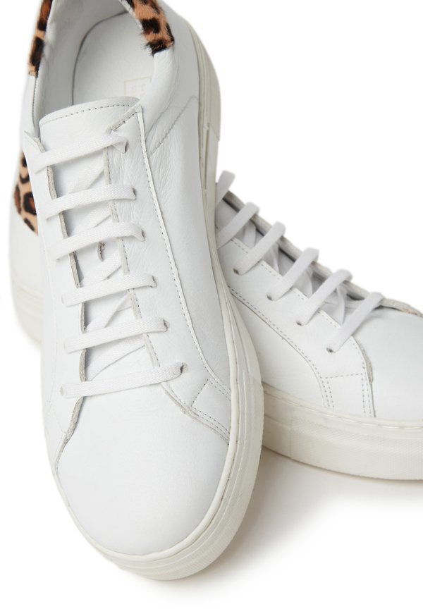Stefanel SNEAKERS WITH ANIMAL PRINT DETAIL
