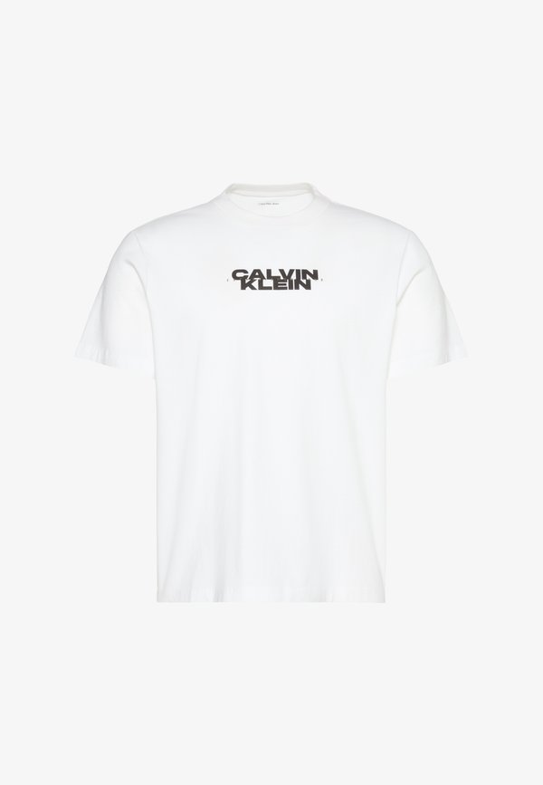 Calvin Klein Jeans WASHED SPINE GRAPHIC TEE - Print T-shirt - bright white
