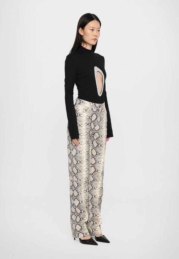 David Koma CRYSTAL CUTOUT BODYSUIT