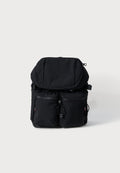 Tommy Hilfiger TEXTILE LOGO TRAVEL FLAP BACKPACK - Rucksack - black