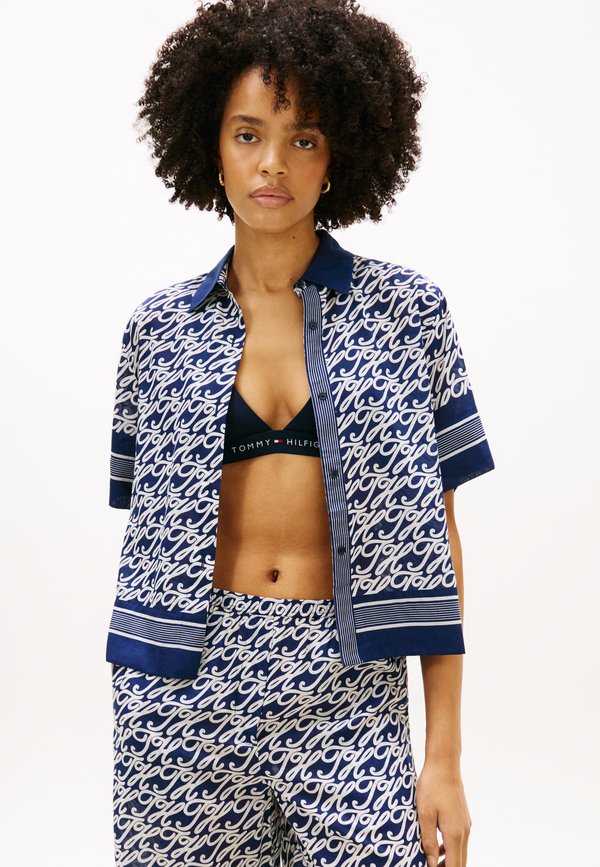 Tommy Hilfiger RELAXED FIT PRINT VOILE SHIRT WITH SILK