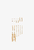 Bershka MIXED - 3-PACK OF EARRINGS SET - Earrings - gold-coloured