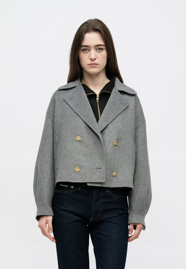 Tommy Hilfiger WOOL BLEND DOUBLE BREASTED PEACOAT