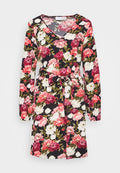 VILA VIFLORA V NECK BELT DRESS