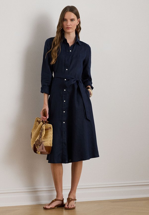 Lauren Ralph Lauren Petite BELTED LINEN SHIRTDRESS