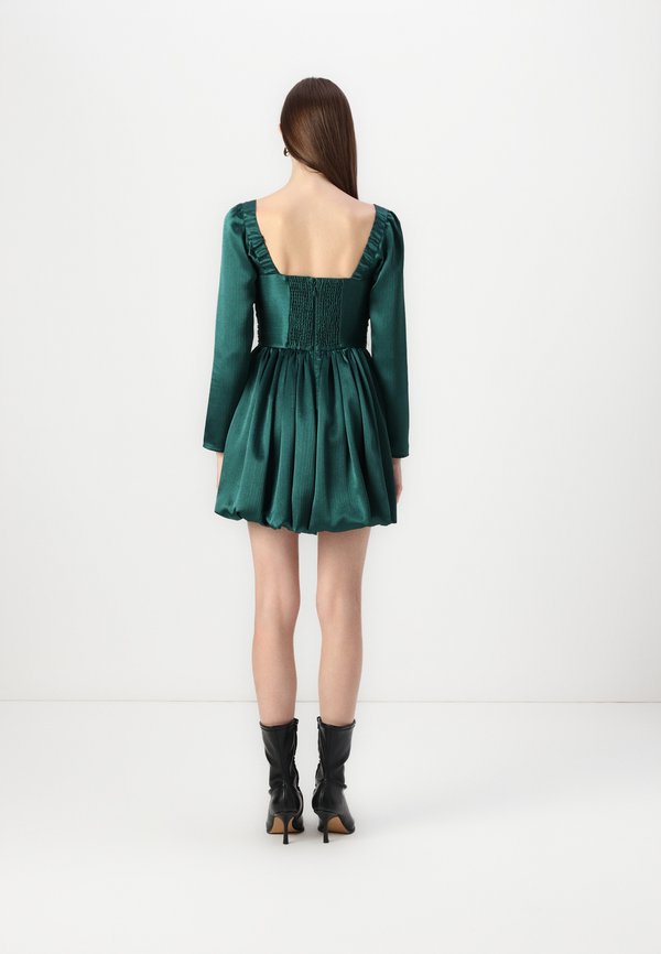 Abercrombie & Fitch The A&F Emerson Bubble Hem Satin Mini Dress