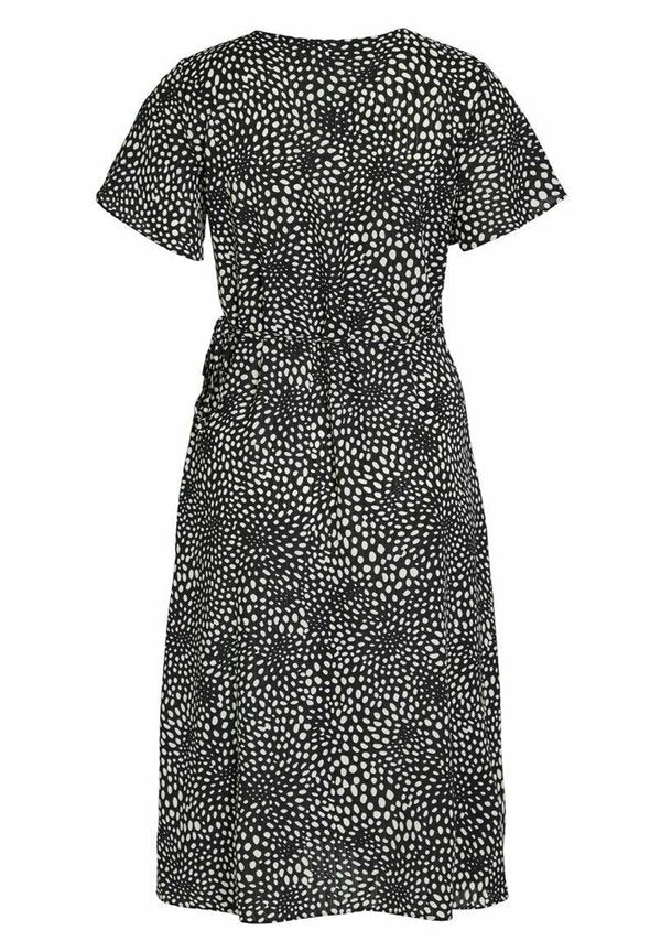 VILA VILOVIE S/S WRAP MIDI DRESS - NOOS