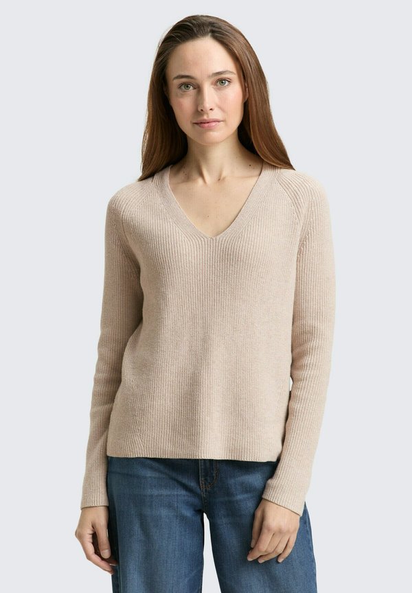 TOM TAILOR PULLOVER MIT V-AUSSCHNITT