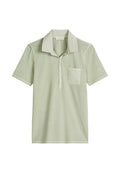 Marc O'Polo MARC O'POLO KURZARM POLOSHIRT SLIM MIT MATERIAL-MIX-DETAILS