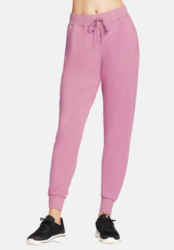 Skechers RESTFUL DK - Tracksuit bottoms - dkmv dark mauve