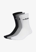 adidas Performance CREW CUSHIONED 3 PACK UNISEX - Sports socks - medium grey heather white black