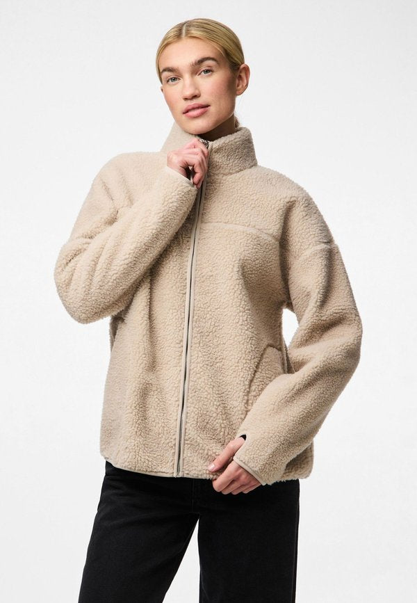 Pieces PCSADIA LS TEDDY JACKET NOOS BC