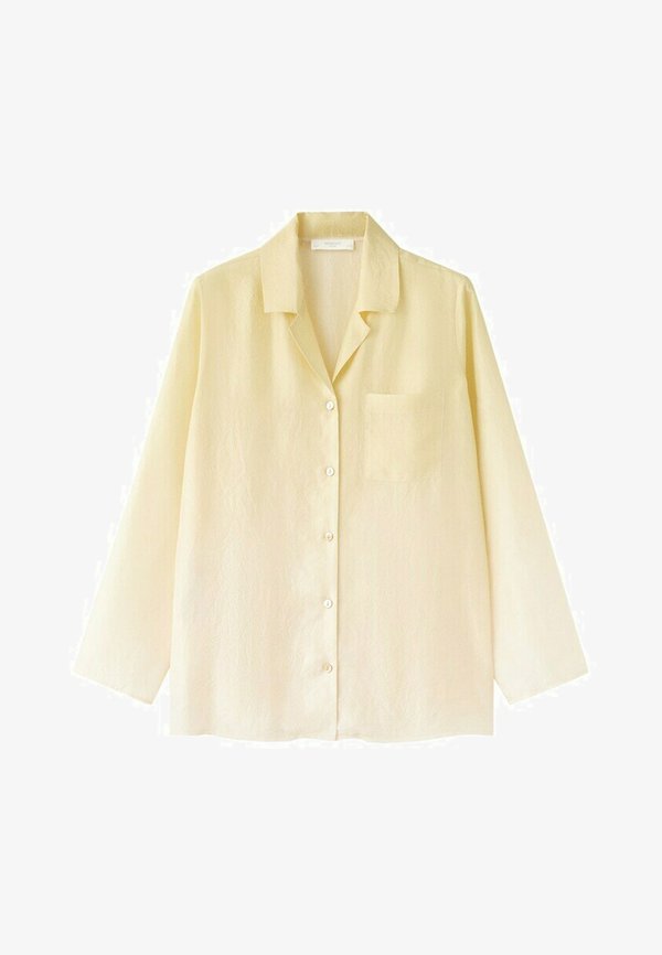 Mango Button-down blouse - light yellow