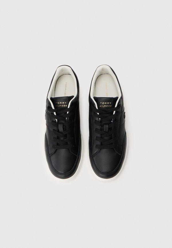 Tommy Hilfiger TH MONOGRAM LEATHER COURT TRAINERS
